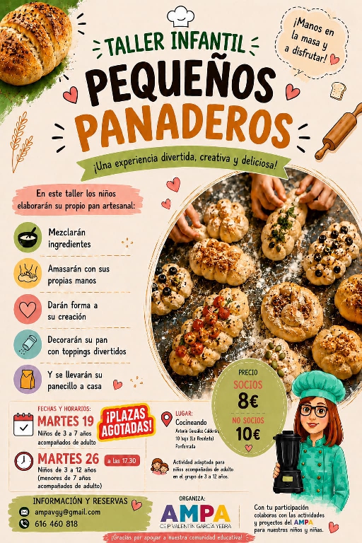 Foto de ¡Llega el taller más delicioso y divertido para los peques! “Pequeños Panaderos”